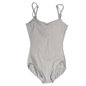 Capezio nude adjustable one piece scoop back leotard suit